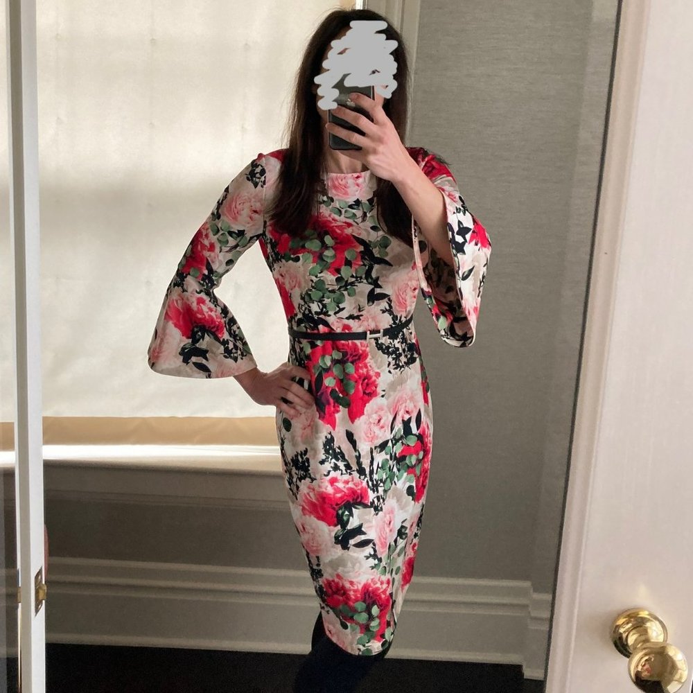 Calvin Klein Red Floral Dress
